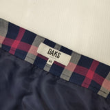 DAKS 日本製 チェック ウール サイズ44 ロングスカート ネイビー グレー レッド レディース ダックス【中古】6-1012M∞