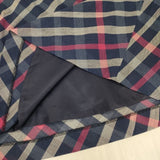 DAKS 日本製 チェック ウール サイズ44 ロングスカート ネイビー グレー レッド レディース ダックス【中古】6-1012M∞