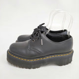Dr.Martens QUAD 3 ホール シューズ 定価30800円 UK6 EU39 ユニセックス 厚底 シューズ・靴 クロ レディース ドクターマーチン【中古】6-0722G◎