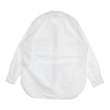 MARGARET HOWELL PLAIN COTTON POPLIN SHIRT 定価35200円 バンドカラー 578-9153016 ブラウス シャツ ホワイト レディース マーガレットハウエル【中古】6-1012M∞