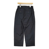MARGARET HOWELL FLANNEL WOOL 578-4243006 サイズ2 定価50600円 ストライプ ウール パンツ 24AW ネイビー レディース マーガレットハウエル【中古】6-0925T♪
