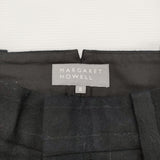 MARGARET HOWELL FLANNEL WOOL 578-4243006 サイズ2 定価50600円 ストライプ ウール パンツ 24AW ネイビー レディース マーガレットハウエル【中古】6-0925T♪