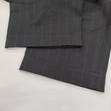 MARGARET HOWELL FLANNEL WOOL 578-4243006 サイズ2 定価50600円 ストライプ ウール パンツ 24AW ネイビー レディース マーガレットハウエル【中古】6-0925T♪