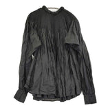 Pau thongvird パウソングヴァード DIYA Hand Smocking Shirt 定価49500円 インド製 スモッキング コットンシルク ブラウス シャツ 26SS ブラック レディース【中古】6-0806M♪