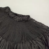 Pau thongvird パウソングヴァード DIYA Hand Smocking Shirt 定価49500円 インド製 スモッキング コットンシルク ブラウス シャツ 26SS ブラック レディース【中古】6-0806M♪