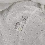 Sally Scott サイズ11R レース コットン 刺繍 ブラウス シャツ ホワイト レディース サリースコット【中古】6-1012M∞