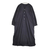 Toujours Back Wide Pleated Sleeping Shirt Dress 定価61600円 MM40FD02 コットンドレス ワンピース 24ss ネイビー レディース トゥジュー【中古】6-0920M∞