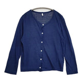 nest Robe 01102-0207 リネン カーディガン ネイビー レディース ネストローブ【中古】6-1012M∞