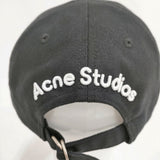 ACNE STUDIOS 25AW ツイルロゴキャップ fn-ux-hays000330 帽子 キャップ クロ メンズ アクネストゥディオズ【中古】6-0723G◎