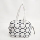 mina perhonen tambourine oregon bag 定価19800円 ys9680 コットンリネン オレゴンバッグ トートバッグ シロ コン レディース ミナペルホネン【中古】6-0723G◎