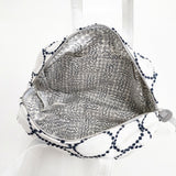 mina perhonen tambourine oregon bag 定価19800円 ys9680 コットンリネン オレゴンバッグ トートバッグ シロ コン レディース ミナペルホネン【中古】6-0723G◎