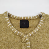 オオカミとフクロウ オオカミと重なる月のフェルマータ つつみ PO-2414 クルーネック カーディガン 24AW キミドリ カーキ レディース オオカミとフクロウ【中古】6-0925T♪
