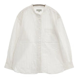 MARGARET HOWELL 578-3153001 ストライプ コットン SIMPLE STRIPE COTTON 長袖シャツ 23SS オフホワイト レディース マーガレットハウエル【中古】6-0920M∞