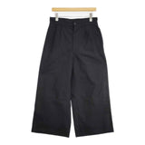 MHL. CRISP COTTON PLAINWEAVE TROUSERS トラウザーズ 定価31900円 595-4143505 パンツ 24SS ブラック レディース エムエイチエル【中古】6-1012G∞