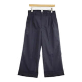 BEAMS BOY 新品 ポリエステル ウール トロピカル ワイド パンツ 定価17380円 パンツ 25SS ネイビー レディース ビームスボーイ【中古】6-1012G∞