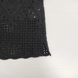 nombre impair カットワーク 半袖 ブラウス シャツ ブラック レディース ノンブルアンペール【中古】6-0826S∞