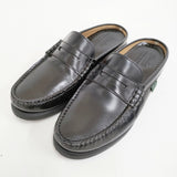 Paraboot BORA F サイズUK3/22.5cm レザー クロッグシューズ 靴 スリッポン BRIL NOIR ブラック レディース パラブーツ【中古】6-0731G♪