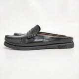 Paraboot BORA F サイズUK3/22.5cm レザー クロッグシューズ 靴 スリッポン BRIL NOIR ブラック レディース パラブーツ【中古】6-0731G♪
