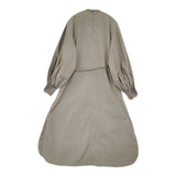 HYKE taslan twill dress タスランツイルドレス サイズ1 211-16100 ベルト付き ワンピース カーキ レディース ハイク【中古】6-0925T♪