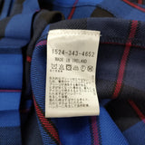O'NEIL OF DUBLIN UNITED ARROWS購入 キルトスカート ウール ラップ 巻き プリーツ チェック アイルランド製 ロングスカート ブルー レディース オニールオブダブリン【中古】6-0925T♪