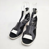 ISSEY MIYAKE 24cm Vivramソール AJ201 サンダル クロ シロ レディース イッセイミヤケ【中古】6-0723S◎