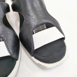 ISSEY MIYAKE 24cm Vivramソール AJ201 サンダル クロ シロ レディース イッセイミヤケ【中古】6-0723S◎