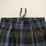 Honnete GATHER SKIRT ギャザースカート 定価37400円 チェック ロングスカート 26SS ブラック ネイビー レディース オネット【中古】6-0806M♪