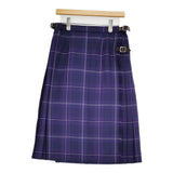 Hitomi Kiltmaker ヒトミキルトメーカー タータン キルトスカート プリーツ 定価48950円 サイズL-XL スカート スコティッシュヘザー パープル レディース【中古】6-0925T♪