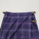 Hitomi Kiltmaker ヒトミキルトメーカー タータン キルトスカート プリーツ 定価48950円 サイズL-XL スカート スコティッシュヘザー パープル レディース【中古】6-0925T♪