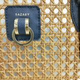 SAZABY ウィッカー かごバッグ ベージュ コン レディース サザビー【中古】6-0723M◎