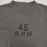 45R/45rpm ロゴプリント コットン サイズ2 半袖Ｔシャツ カットソー グレー レディース フォーティーファイブアールピーエム【中古】6-0826S∞