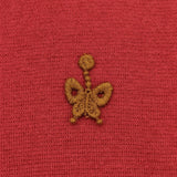 mina perhonen poem TA8891 コットンカシミヤ ニットベスト サイズ38 定価38000円 ベスト レッド レディース ミナペルホネン【中古】6-0925T♪