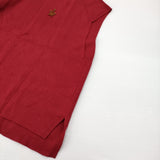 mina perhonen poem TA8891 コットンカシミヤ ニットベスト サイズ38 定価38000円 ベスト レッド レディース ミナペルホネン【中古】6-0925T♪