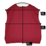 mina perhonen poem TA8891 コットンカシミヤ ニットベスト サイズ38 定価38000円 ベスト レッド レディース ミナペルホネン【中古】6-0925T♪