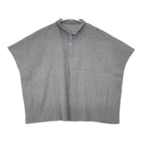 中川政七商店 高島ちぢみのワイドシャツ ブラウス プルオーバー コットン 墨 半袖シャツ グレー レディース 中川政七商店【中古】6-0826S∞