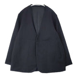中川政七商店 尾州ウールと麻のジャケット ウールリネン フォーマル ノーカラージャケット ブラック レディース 中川政七商店【中古】6-0826M∞