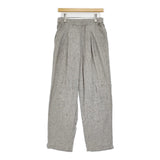 evam eva inen cotton tuck pants リネンコットンタックパンツ サイズ2 E241T153 定価27500円 パンツ 24SS グレー レディース エヴァムエヴァ【中古】6-0806M♪