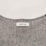 evam eva リネンコットンプルオーバー E241T150 定価20900円 ブラウス シャツ 24SS アンティークホワイト グレー レディース エヴァムエヴァ【中古】6-0806S♪