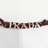 PRADA 未使用品 スピードロックコードキーリング Speed Lock Cord Keyring 定価71500円 キーリング バーガンディ レディース プラダ【中古】6-0731G♪