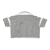 SUM1 STYLE MONT KEMMEL ペイントボーダーTシャツ 定価13200円 半袖Ｔシャツ カットソー 26SS ホワイト ブラック レディース スミスタイル【中古】6-0806S♪