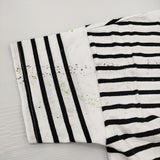 SUM1 STYLE MONT KEMMEL ペイントボーダーTシャツ 定価13200円 半袖Ｔシャツ カットソー 26SS ホワイト ブラック レディース スミスタイル【中古】6-0806S♪