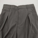 FRAMeWORK WEB限定/洗える UVカットワイドパンツ サイズ40 定価18700円 ストライプ パンツ 25SS ダークグレー レディース フレームワーク【中古】6-0806G♪