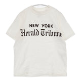 SLOBE IENA 勝手にしやがれ モックネック A BOUT DE SOUFFLE ストレッチ 日本製 サイズF 半袖Ｔシャツ カットソー オフホワイト ブラック レディース スローブイエナ【中古】6-0807S△
