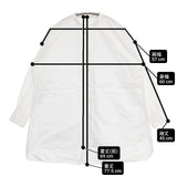 M medium バンドカラー コットン 日本製 ブラウス 長袖シャツ ホワイト レディース ミディアム/小暮美奈子さん【中古】6-0920M∞