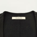 susuri コットンアイデリックドレス サイズ1 23-205 定価42900円 オーバードレス ジャンパースカート ワンピース 23SS ブラック レディース ススリ【中古】6-0806S♪