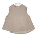 evam eva cotton sleeveless pullover E231C223 日本製 ノースリーブ Ｔシャツ カットソー 23SS ベージュ レディース エヴァムエヴァ【中古】6-0807S△