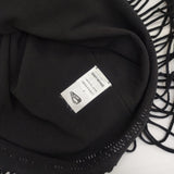 ISSEY MIYAKE エイポック インサイド フリンジ ノースリーブ ストレッチ 製品染め タンクトップ 日本製 サイズ2 Ｔシャツ カットソー ブラック レディース イッセイミヤケ【中古】6-0807S△