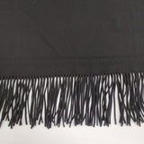 ISSEY MIYAKE エイポック インサイド フリンジ ノースリーブ ストレッチ 製品染め タンクトップ 日本製 サイズ2 Ｔシャツ カットソー ブラック レディース イッセイミヤケ【中古】6-0807S△