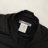 ISSEY MIYAKE バックスリット IM03JK203 レーヨンストレッチ チュニック ブラック レディース イッセイミヤケ【中古】6-0920M∞