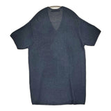 mina perhonen woodland ys8415 チュニック丈ニット 定価66000円 シルク プルオーバー セーター ニット ネイビー レディース ミナペルホネン【中古】6-0806S♪